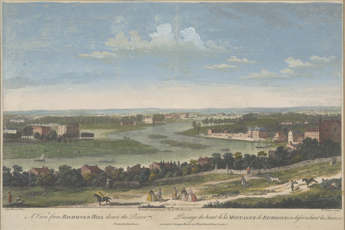 Image of A View from Richmond Hill down the River / Paisage du haut de la Montagne de Richmond en dessendant la Tamise