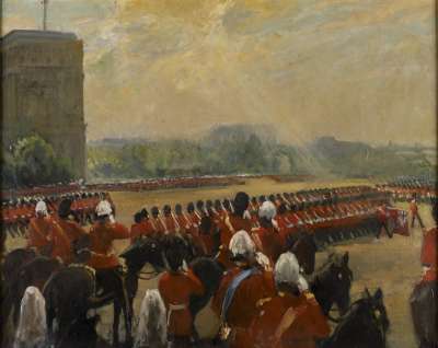 Image of Trooping the Colour before Edward VII