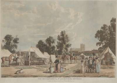 Image of The Encampment in St. James’s Park, 1780