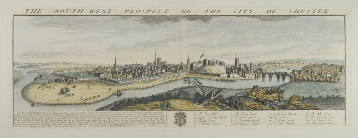 Image of The South West Prospect of the City of Chester
