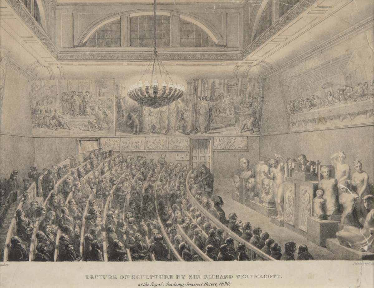 Image of Lecture on Sculpture by Richard Westmacott at the Royal Academy, Somerset House, in 1830