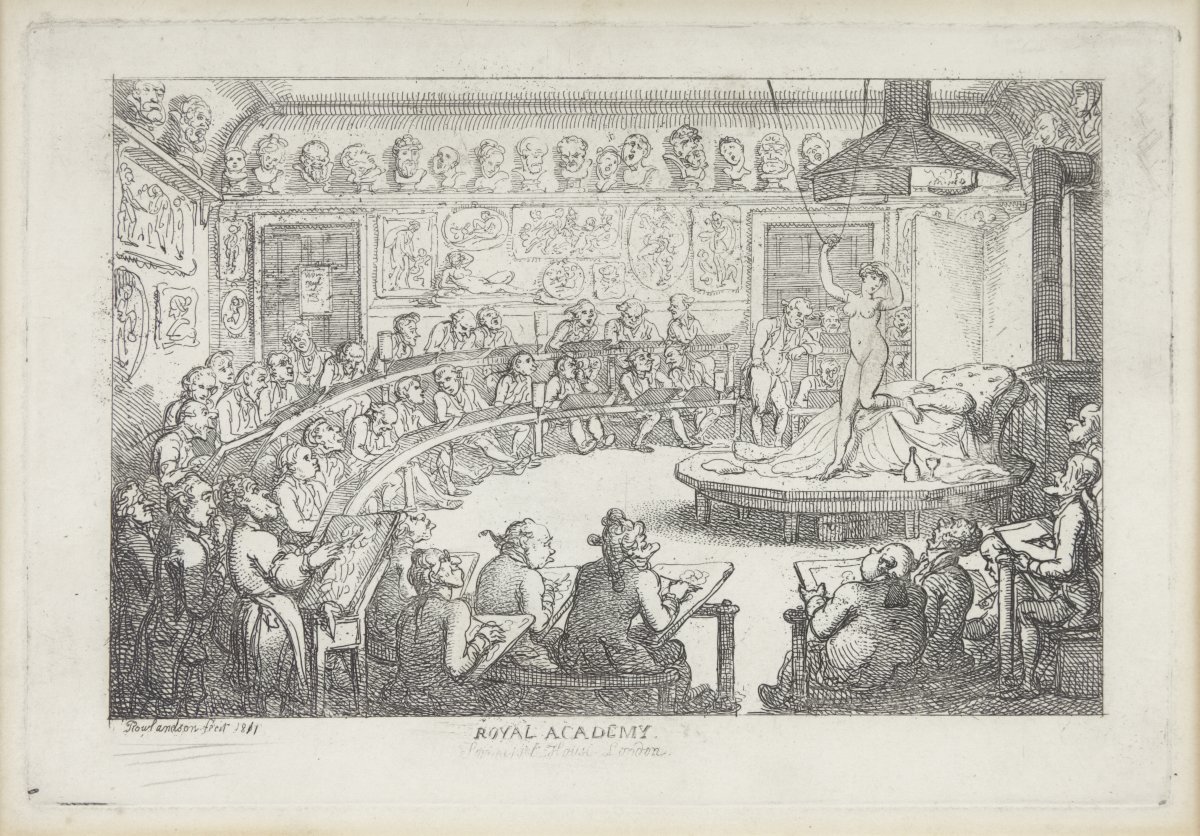 Image of A Life Class at the Royal Academy, Somerset House, London