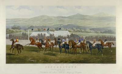 Image of Punchestown.  Conyngham Cup 1872.  The Start.