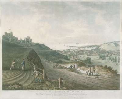 Image of A View of the Town and Port of Dover