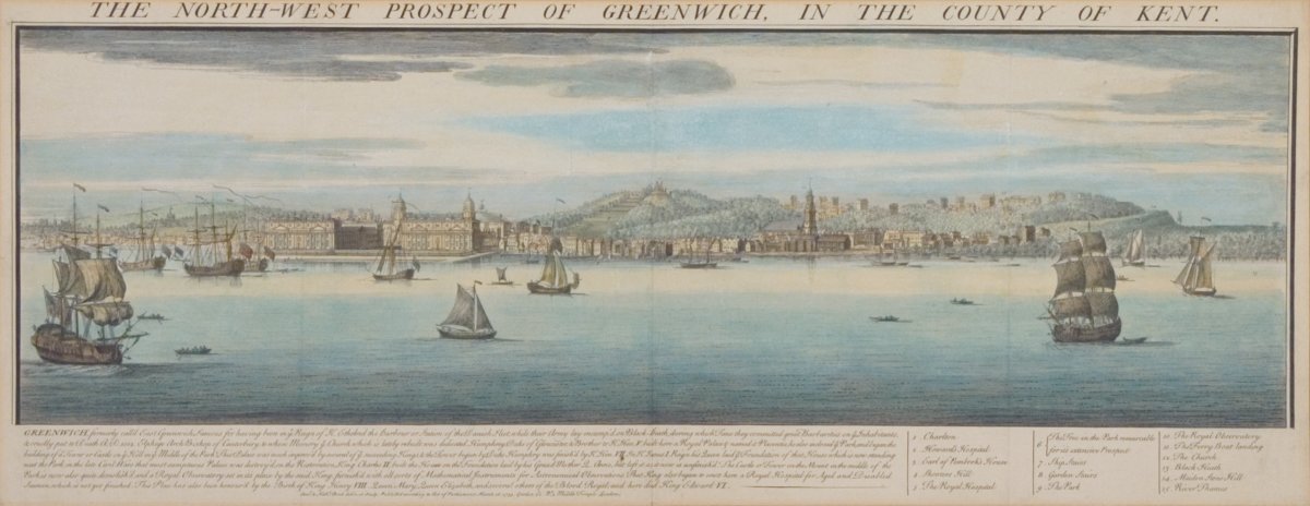 Image of The North-West Prospect of Greenwich, in the County of Kent