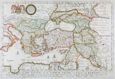 Image of Map of Estates of Turkish Empire in Asia & Europe