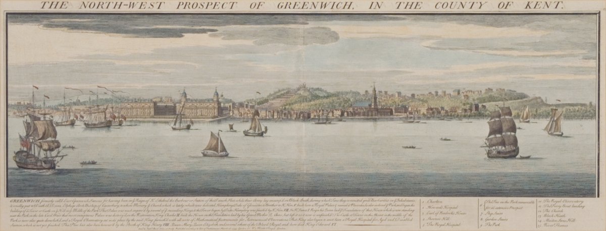 Image of The North-West Prospect of Greenwich, in the County of Kent