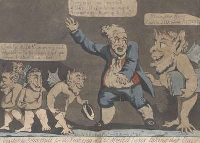 Image of A Visitor to John Bull for the Year 1799, or the Assess’d Taxes taking their Leave