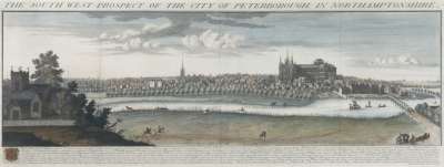 Image of The South West Prospect of the City of Peterborough, in Northamptonshire