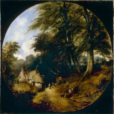 Image of Landscape: Country Lane with a Cottage