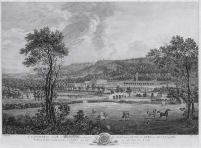 Image of A South-West view of Chatsworth etc., a Beautiful Seat of His Grace the Duke of Devonshire