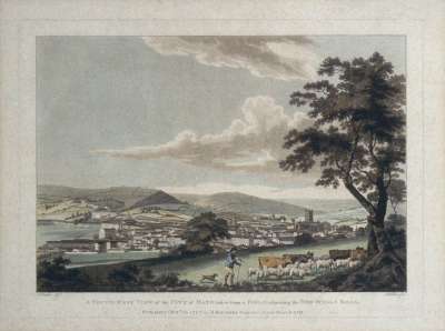 Image of A South-West View of the City of Bath, taken from a Field adjoining the New-Wells Road