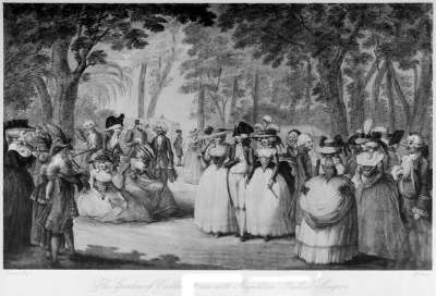 Image of The Gardens of Carlton House with Neapolitan Ballad Singers