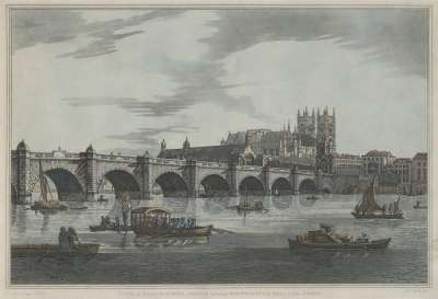 Image of View of Westminster Bridge including Westminster Hall and the Abbey