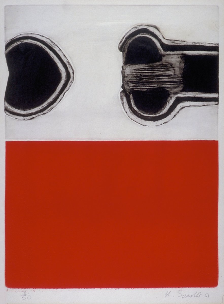Image of Untitled (Red and Black Abstract)