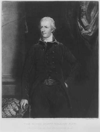 Image of The Right Honourable William Pitt (1759-1806), Chancellor of the Exchequer