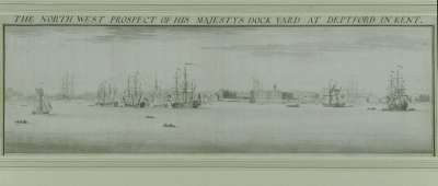 Image of The North West Prospect of His Majesty’s Dock Yard at Deptford in Kent
