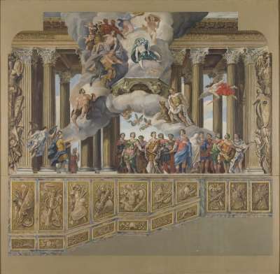 Image of Scale Copy, East Wall, King’s Staircase, Hampton Court (after Antonio Verrio)