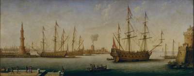 Image of Mediterranean Port with Men-of-War