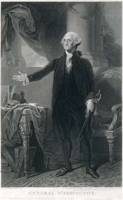 Image of George Washington (1732-1799) revolutionary army officer and first President of the United States of America