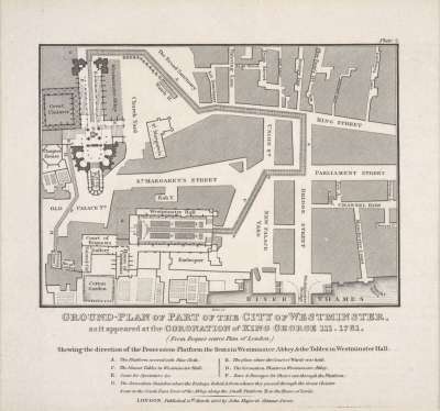 Image of Ground-Plan of Part of the City of Westminster, as it appeared at the Coronation of King George III, 1761