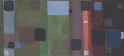 Image of Horizontal Painting with Soft Black Squares : January 1959