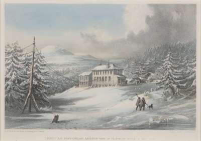 Image of Trinity Bay, Newfoundland, Exterior View of the Telegraph House in 1857-1858