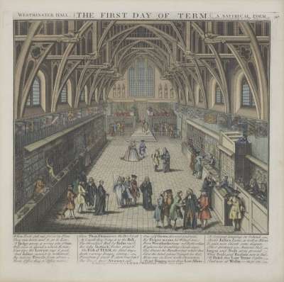 Image of Westminster Hall.  The First Day of Term.  A Satirical Poem