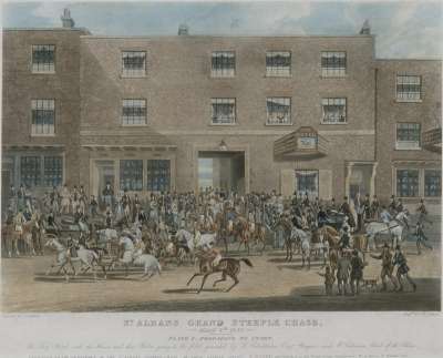 Image of St. Albans Grand Steeple Chase, 8 March 1832: Plate 1: Preparing to Start