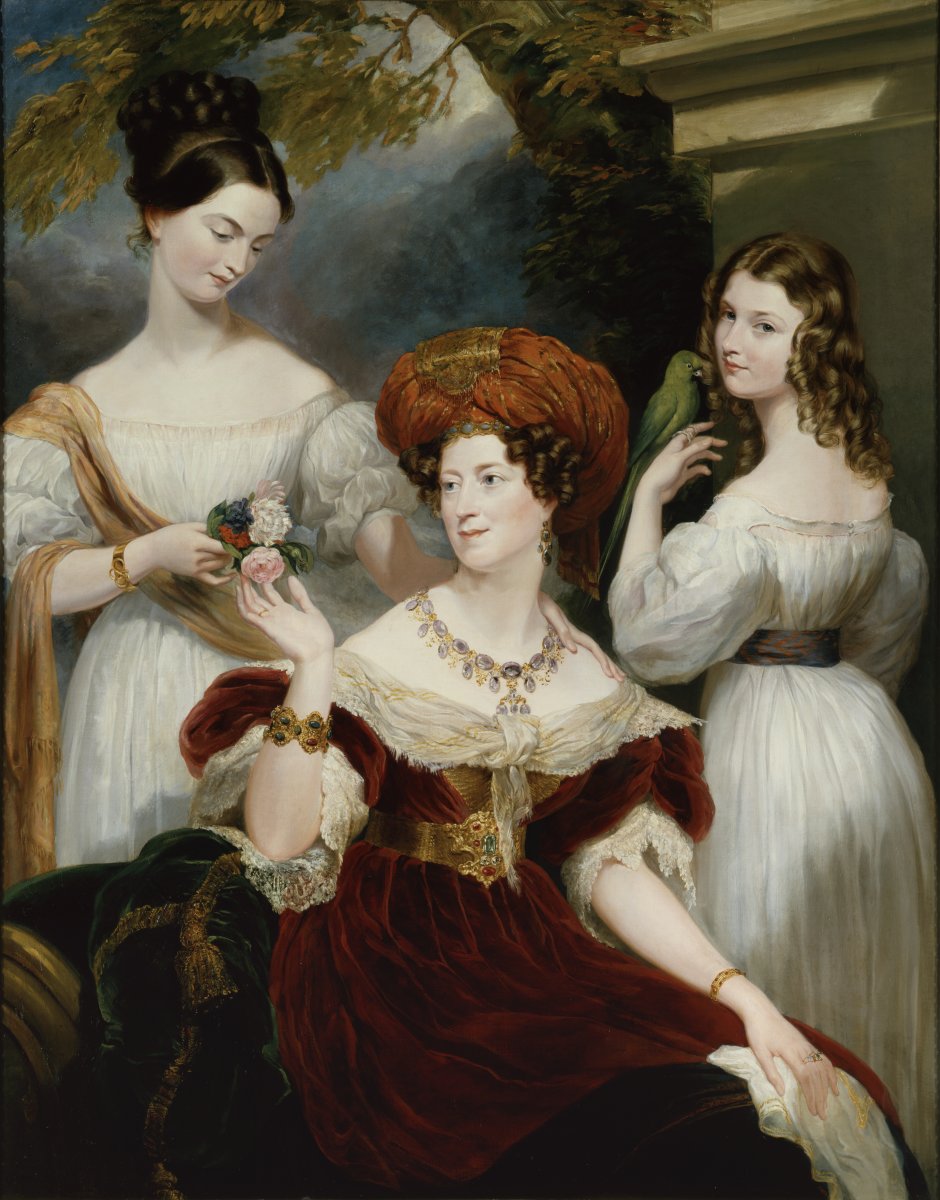 Image of Elizabeth, Lady Stuart de Rothesay and her Daughters, Charlotte (later Countess Canning) and Louisa (later Marchioness of Waterford)