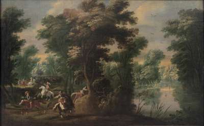 Image of Landscape with Cavalry Skirmish in a Wood