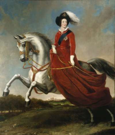 Image of Queen Victoria (1819-1901) reigned 1837-1901, on Horseback