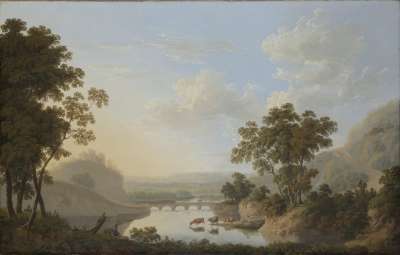 Image of Landscape with River and Ruined Castle
