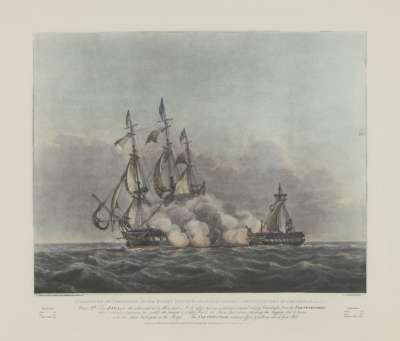 Image of Engagement of Frigates “Java” & “Constitution” [Plate 2]