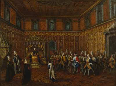 Image of Audience of a European Ambassador with the Sultan