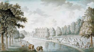 Image of A View of the Encampment in St. James’s Park, July 1780