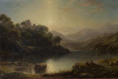 Image of Landscape with Lake and Shepherd