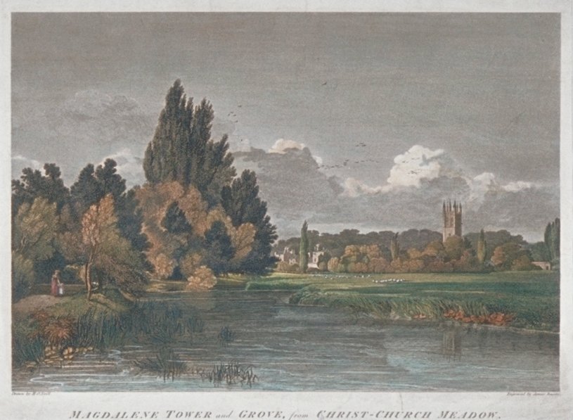 Image of Magdalene Tower & Grove, from Christ-Church Meadow