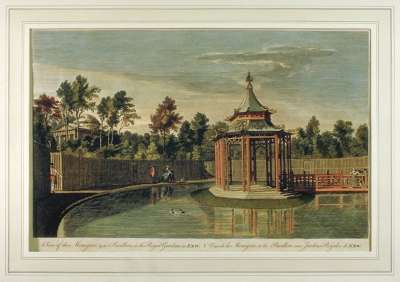 Image of A View of the Menagerie, & its Pavilion, in the Royal Gardens at Kew