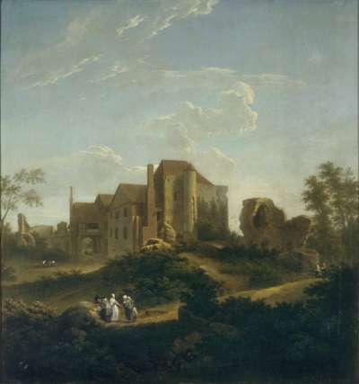 Image of Ruins of Leybourne Castle, Kent, from the South West