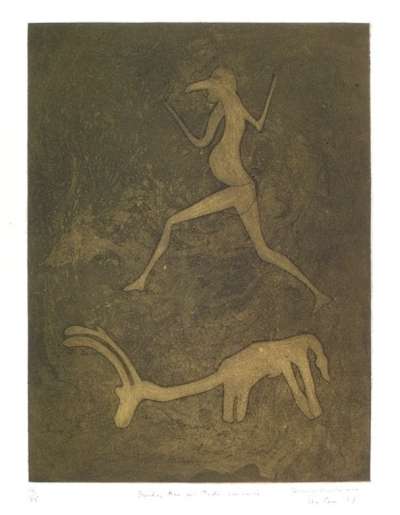 Image of Striding Man and Mouflon 4000, 5000 BC