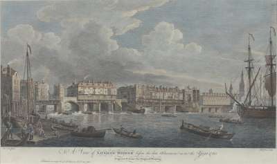 Image of A View of London Bridge before the late Alteration as in the Year 1760
