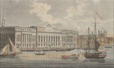 Image of View of the New Custom House, taken from the River Thames