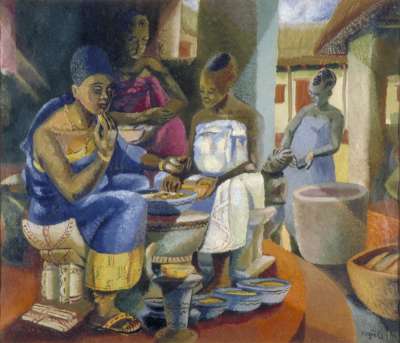 Image of An Akan Ohemaa (Queen Mother) at Lunch