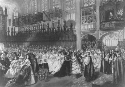 Image of The Marriage of Their Royal Highnesses the Prince of Wales and the Princess Alexandra of Denmark in St. George’s Chapel, Windsor, 10 March 1863