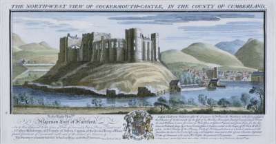 Image of The North-West View of Cockermouth Castle, in the County of Cumberland