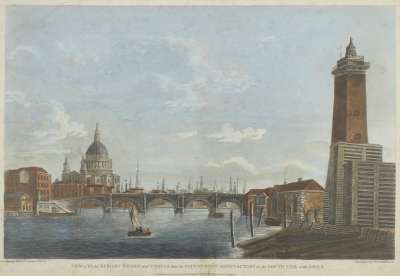 Image of View of Blackfriars Bridge and St. Paul’s from the Patent Shot Manufactory on the South Side of the River
