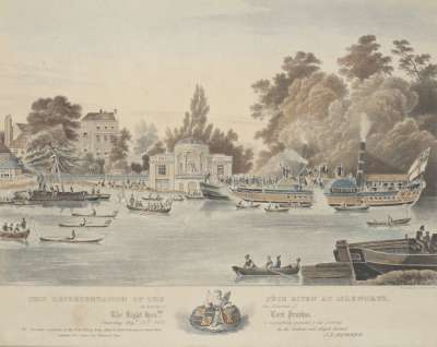 Image of The Fête Given at Isleworth in Honour of the Marriage of The Rt. Hon. Lord Prudhoe, Thursday 25 August 1842