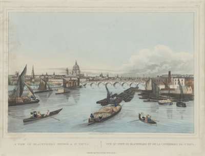 Image of A View of Blackfriars Bridge and St. Paul’s