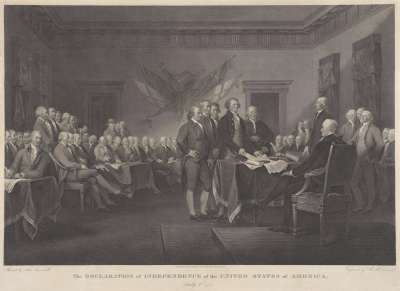 Image of The Declaration of Independence of the United States of America. July 4th 1776.